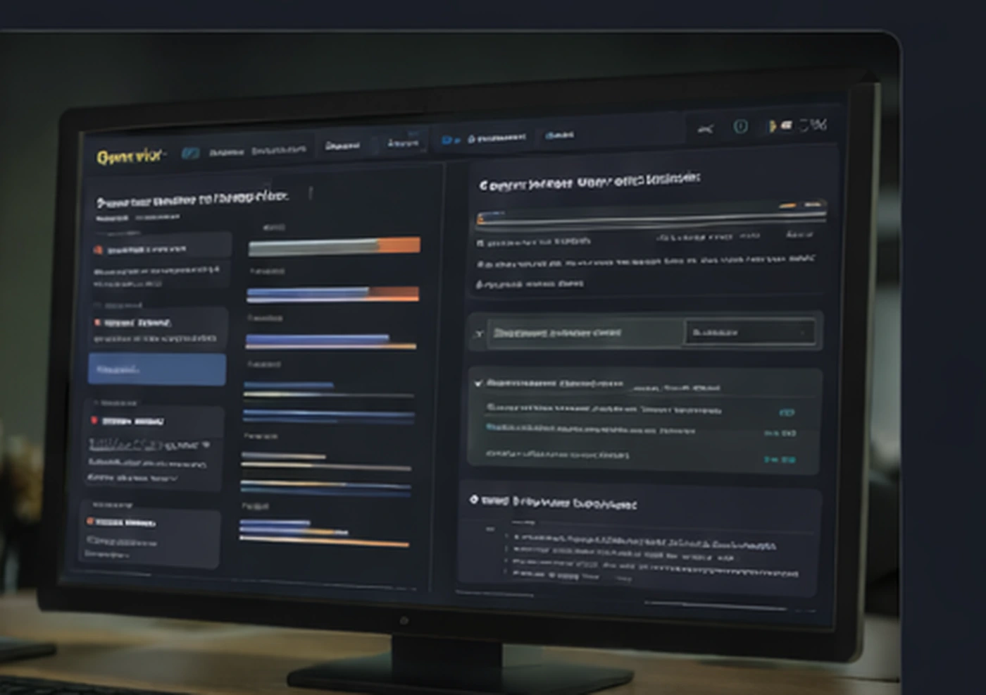 Enterprise assessment preview in a dark Qonviz UI