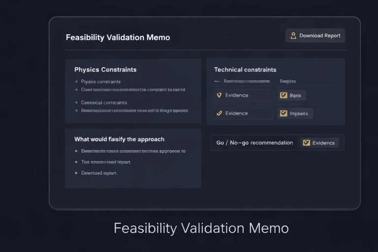 Feasibility validation report preview